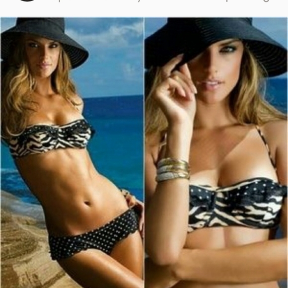 VS 🐅 Tiger Polka Dot Swim Top - Picture 1 of 2